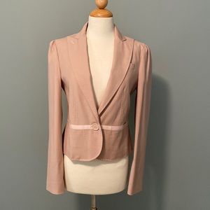 Marc Jacobs Crop Fitted Blazer with Stitches and Ribbon Detail